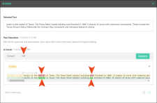 Image showing the differences feature in action in the AI editor.