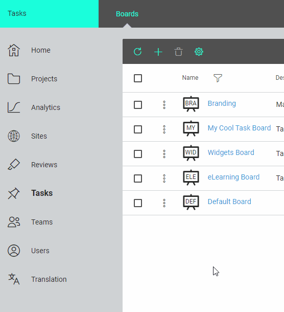 Animated gif illustrating how to move tasks.