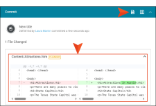 When viewing a commit select either the unified or split mode.