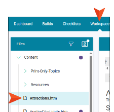 Image showing navigation to a file to edit.