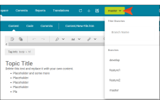 Using the Files page you can expand folders and select a file to view or edit.