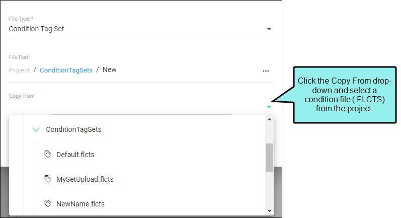 Adding Condition Tag Set Files