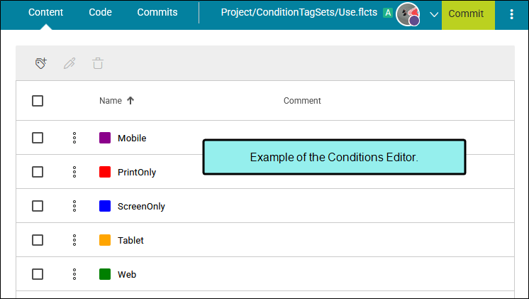 Adding Condition Tag Set Files